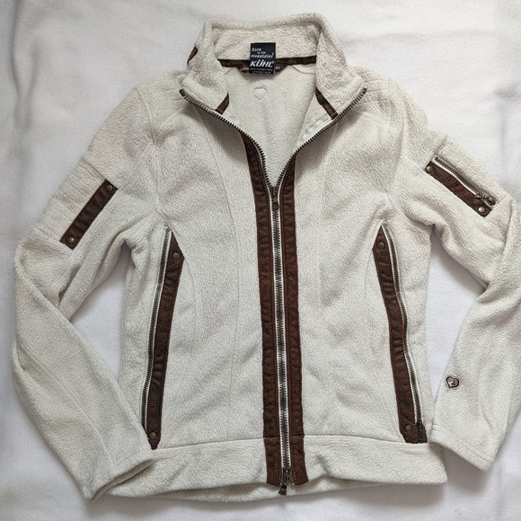 Women's Cream and Brown Jacket - Picture 2 of 9